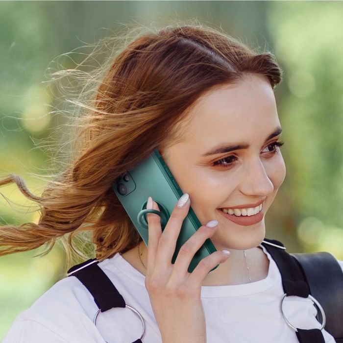 Futerał Silicone Ring Do Iphone 17 Pro Zielony