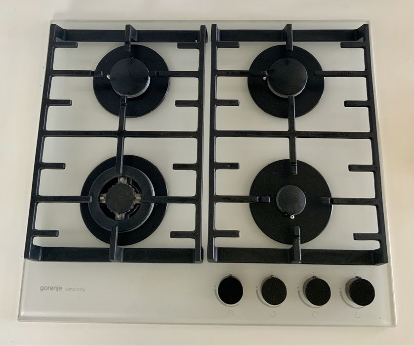 Placa de fogão a gás Gorenje branca