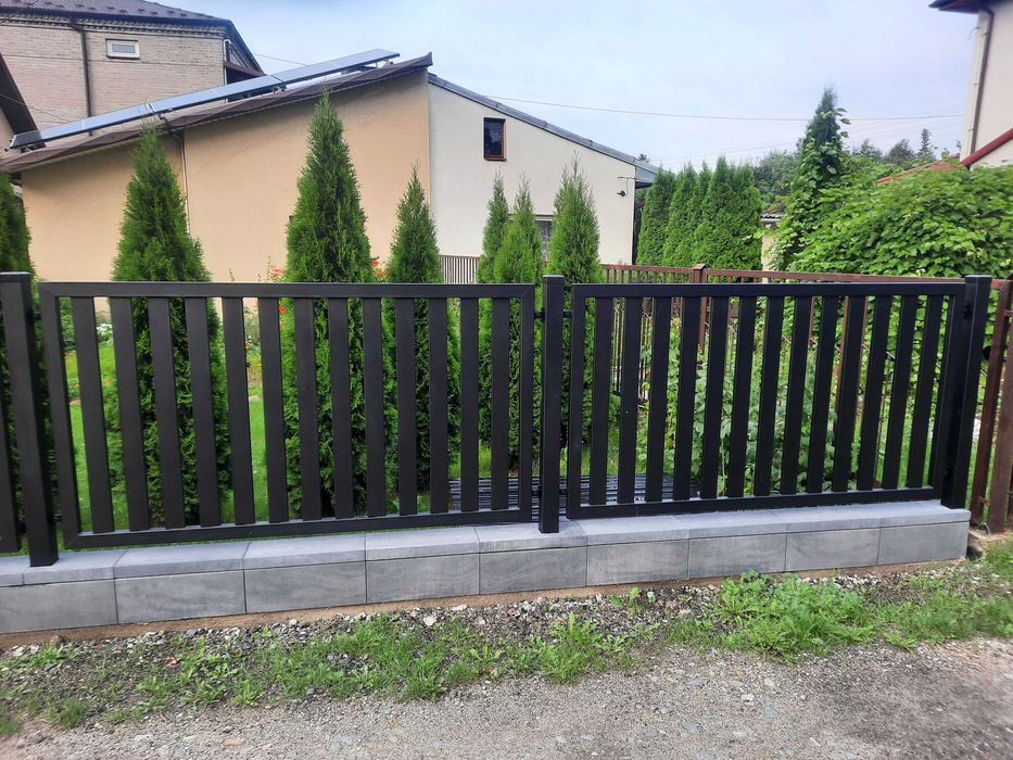 Brama przesuwna 4x1,12m profil pion. 80x20 ocynk+kolor PRODUCENT