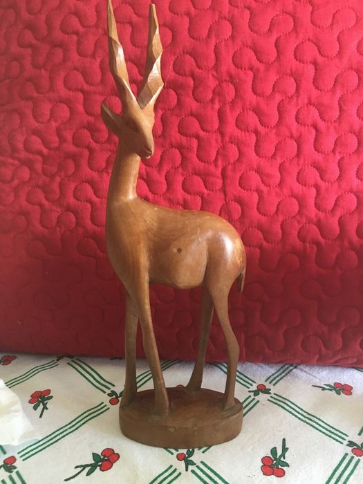 Candeeiro de mesa candeiro marfinite mulher bronze cobre viado madeira