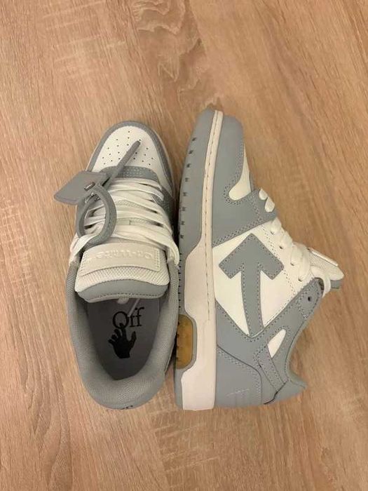Off-White Out Of Office Leather Sneaker Grey/White
