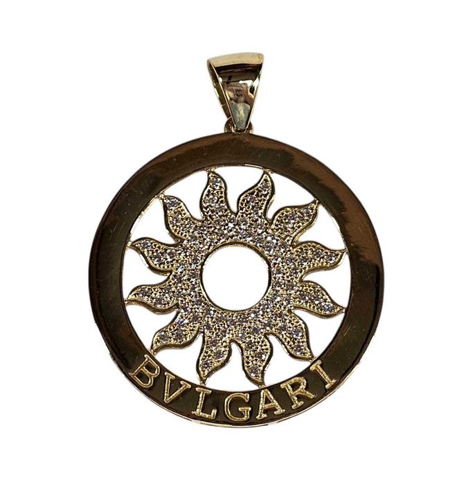 Złoty wisiorek BULGARI 585 - śr.5,1CM - waga 26,00g