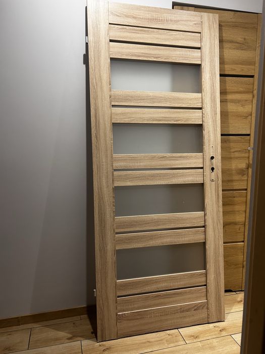 Drzwi pokojowe, 80, lewe,  dąb sonoma