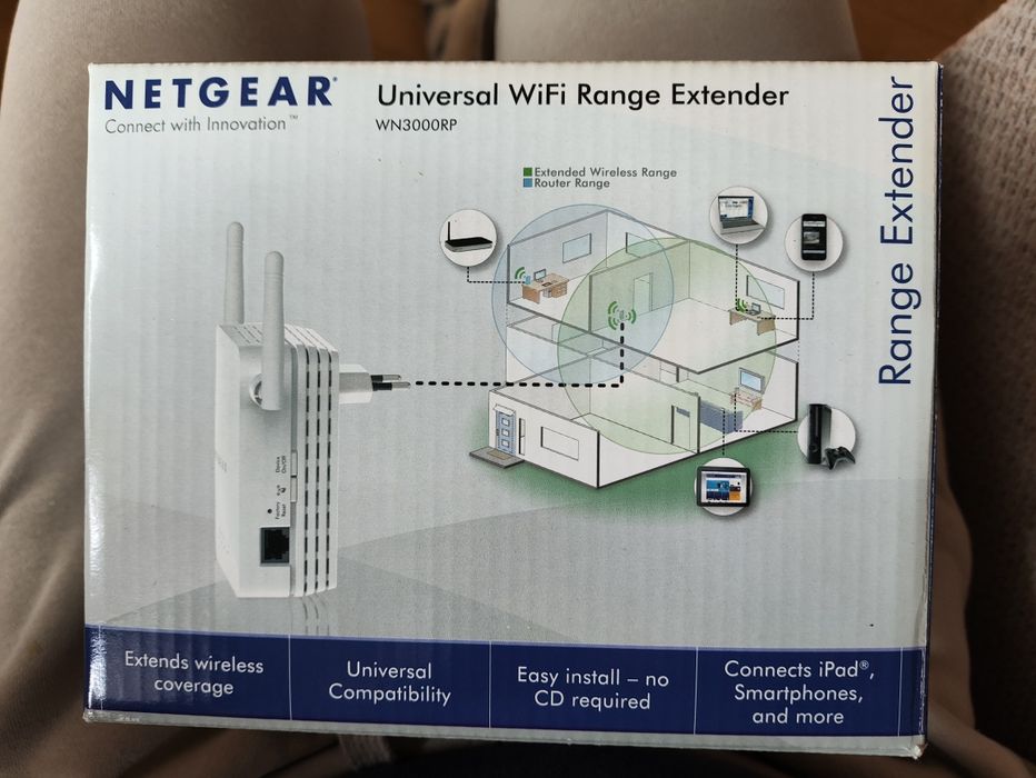 Wzmacniacz Sygnału WiFi NETGEAR WN3000RP | Komplet w pudełku