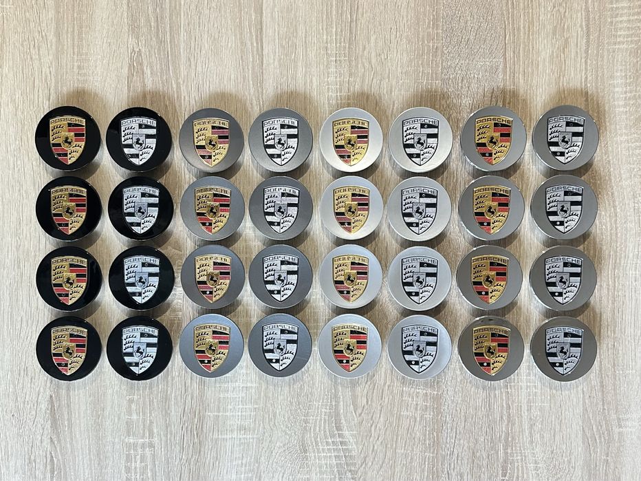 Conjunto 4 Centros Jantes Porsche 56mm 60mm 65mm 68mm 76mm