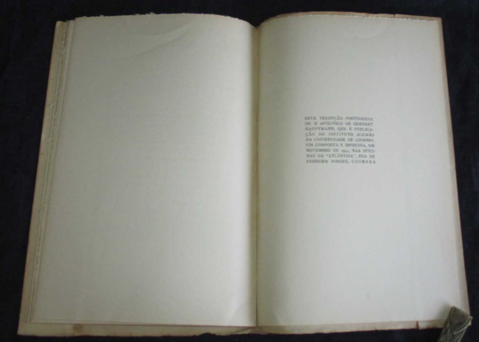Livro O Apóstolo Gerhart Hauptmann Autografado Especial