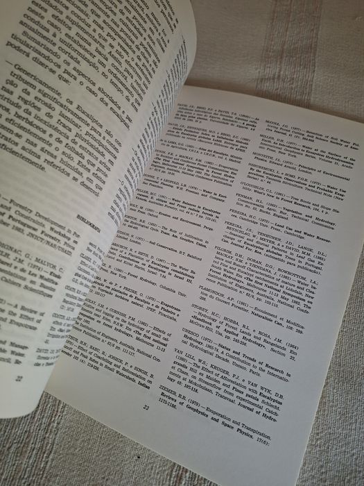 Seminário O Eucalipto, a Água e o Solo, livro de  1 9 8 6