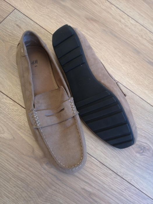 Mokasyny brazowe lekkie męskie h&m