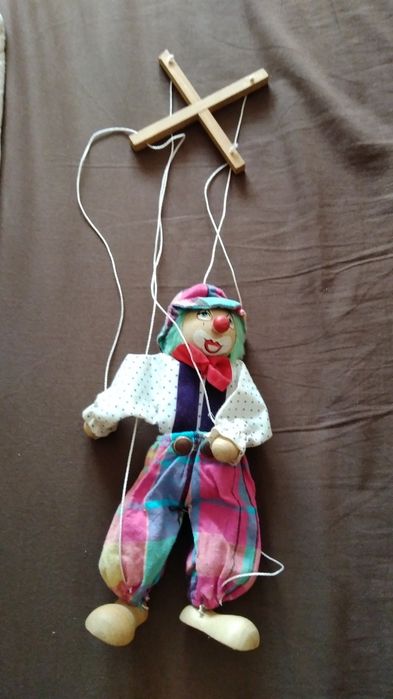 3 Marionetes de pano & madeira