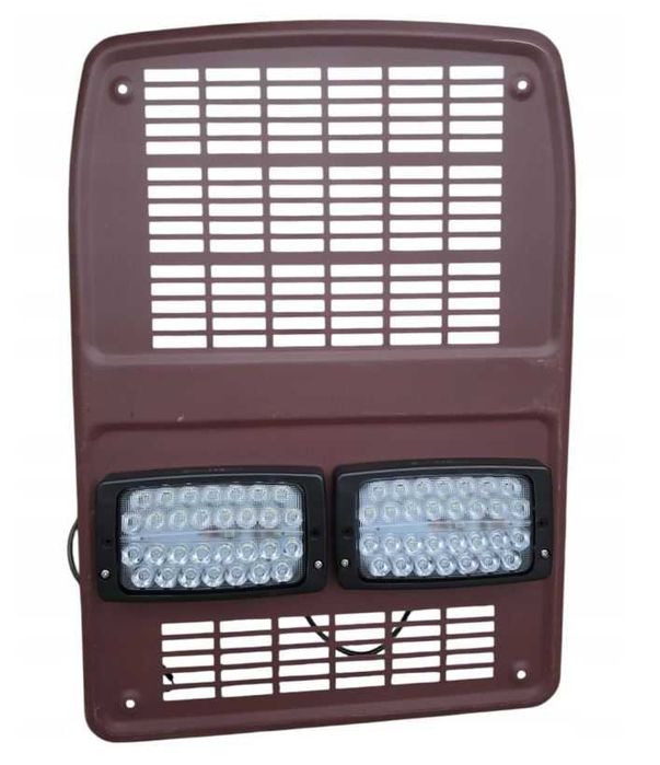 Siatka maski grill Ursus C-330 C-360 malowana proszkowo + 2 lampy LED