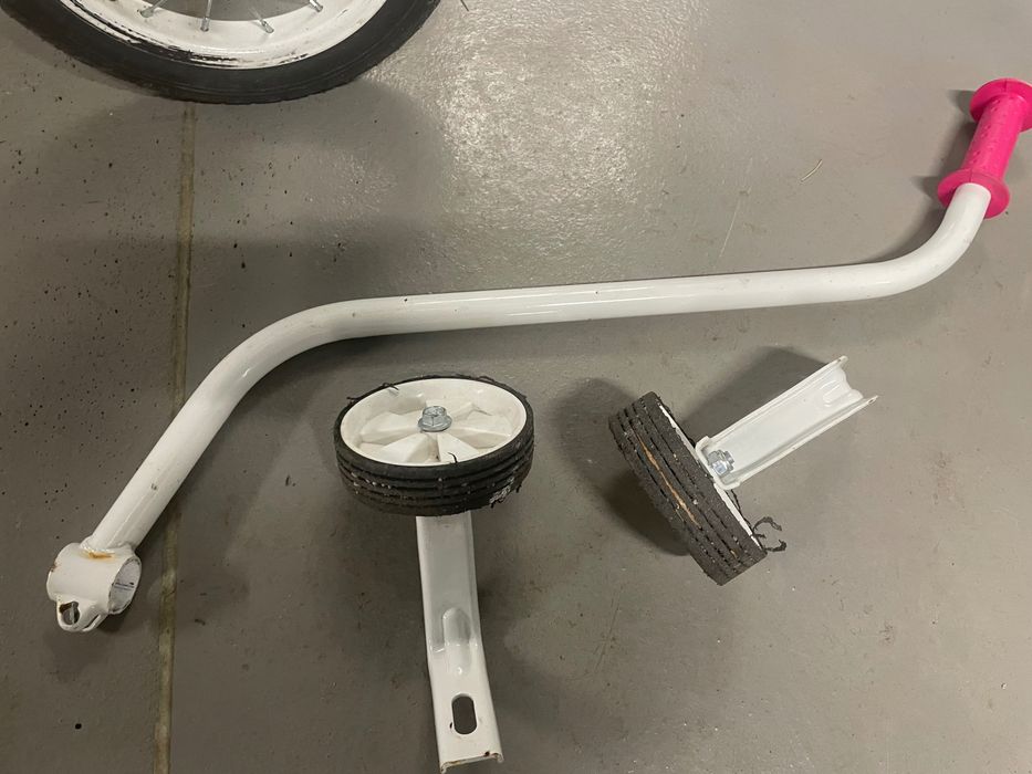 Rower dziecięcy 16" LIMBER GIRL biało-różowy