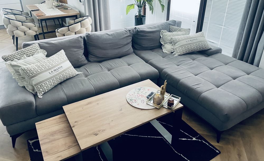 Kanapa narozna Naroznik rogowka szara duza