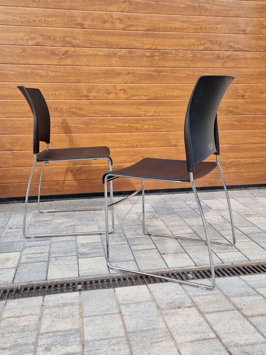 Stylowe  Designerskie Krzesla Sting Design Loft Chrom Ustawiane w Stos