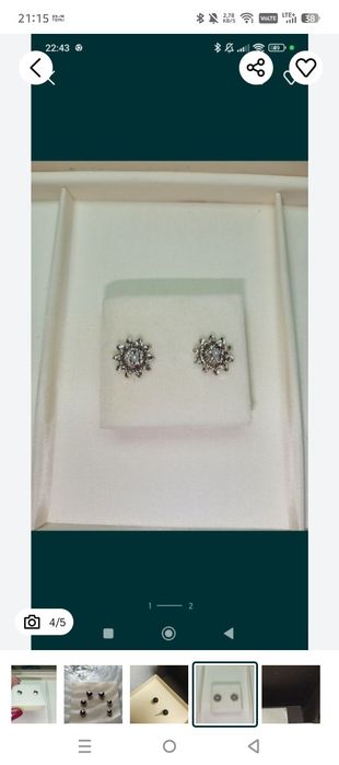 Srebrne 925 kolczyki sztyfty nowe zestaw