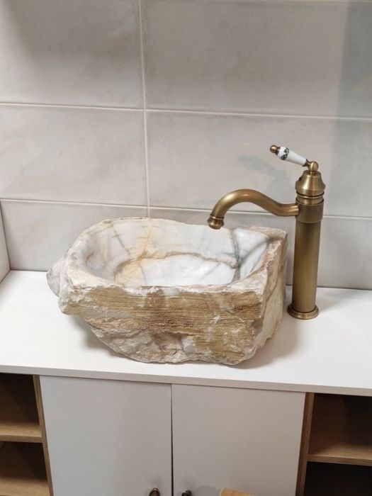 Змішувач смеситель бронза латунь ретро душ раковина  из камня
