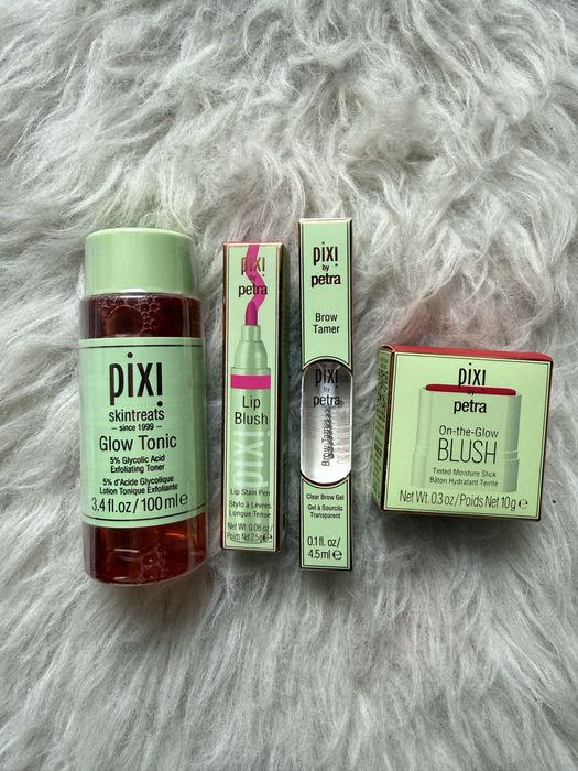 Zestaw kosmetyków PIXI  makijaż pielęgnacja, glow tonik, róż itp