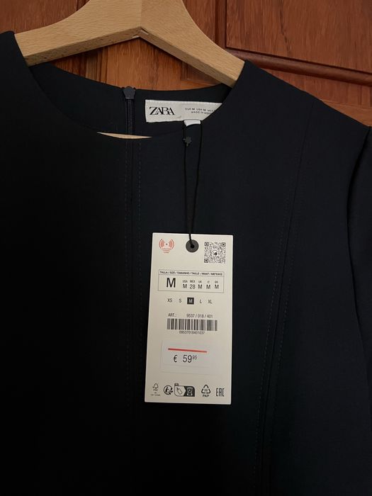 Vestido azul marinho Godés