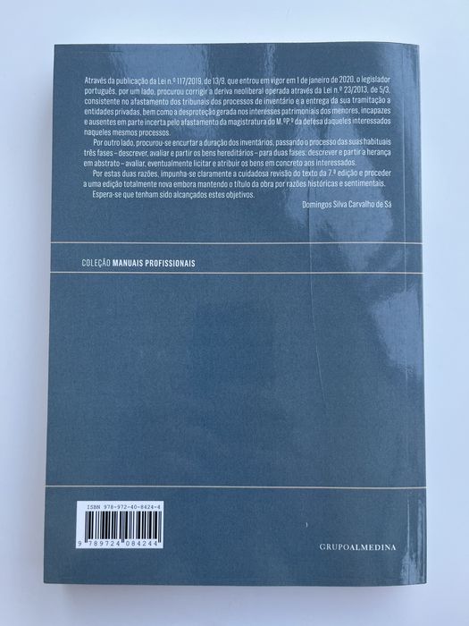 Livro “ Do Inventário - descrever, avaliar e partir”