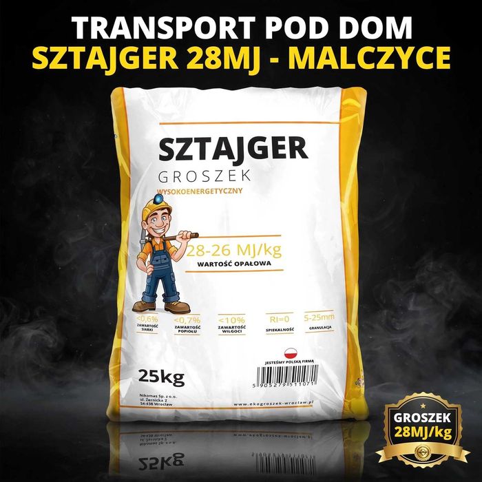 groszek workowany Sztajger  28 MJ z dostawą pod dom Legnica