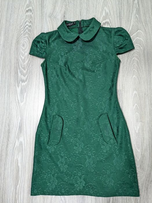 Смарагдова сукня з мереживом | Розмір S