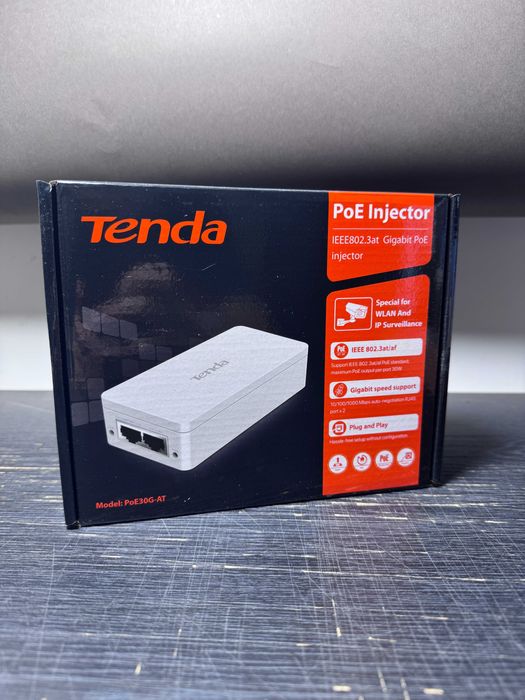 Duża ilość: Zasilacz PoE injector Tenda PoE30G-AT  Gigabit