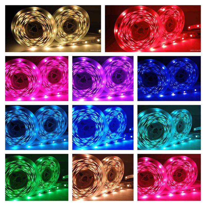 Светодиодная лента 5м блютус+пульт+блок подсветка 5050 гирлянда 10м