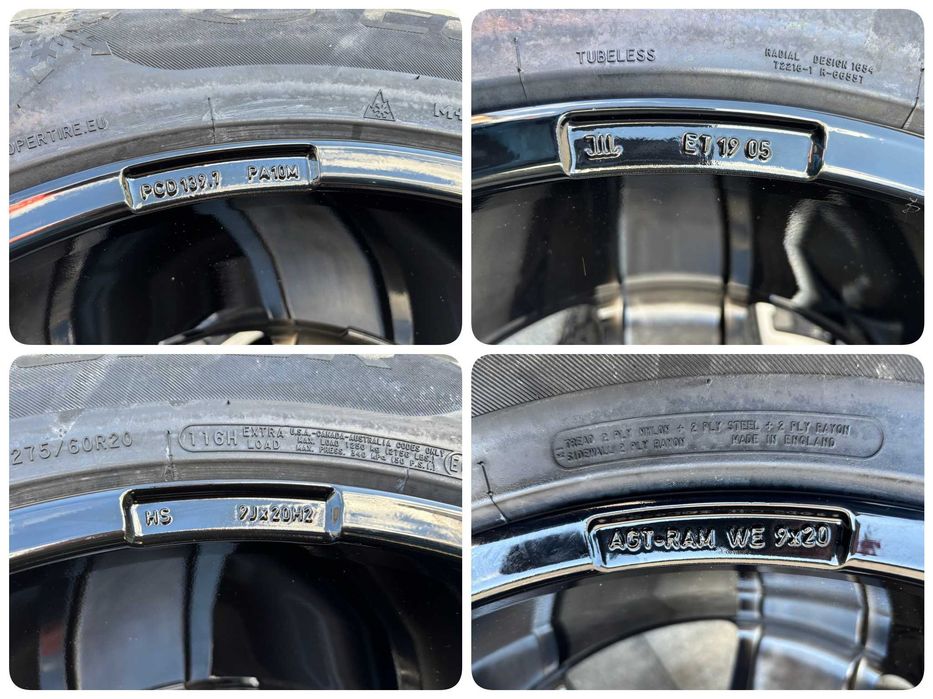 4X FELGI ALUSY 20 Chrysler Aspen Dodge Durango Dakota RAM 1500 Classic 5x139.7 9J ET19.05 NOWE ORG. #353