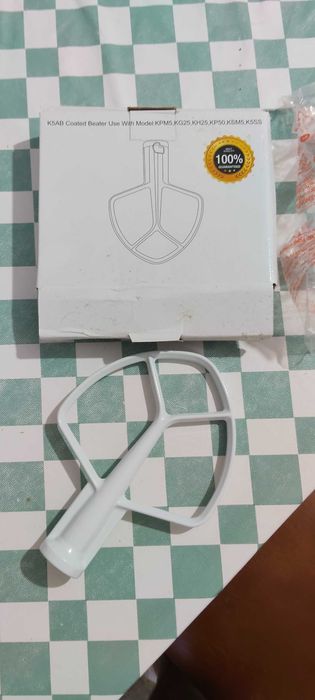 Kit batedor + pá para batedeira compatível KitchenAid (K5AWW/K5AB) – novos