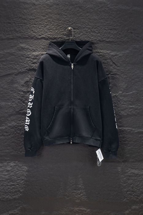 CHROME HEARTS худи мужское унисекс черное оверсайз
