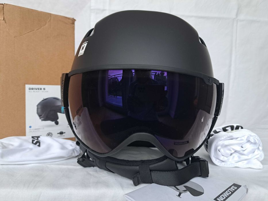 Kask narciarski Salomon Driver S All Black Silver M 56-59cm