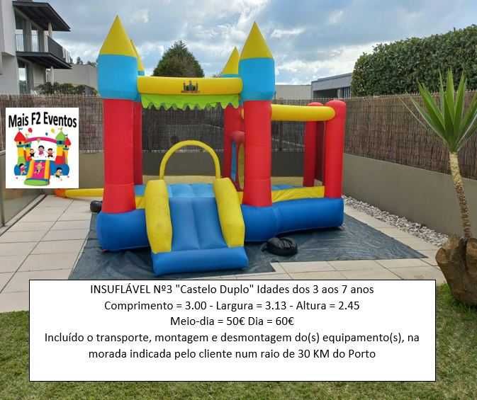 Aluguer de Insufláveis e Trampolins, para festas infantis, aniversários, eventos.