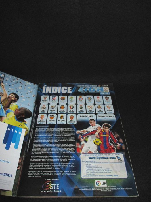 Caderneta Oficial de Cromos Liga BBVA 2011–2012 Panini Este