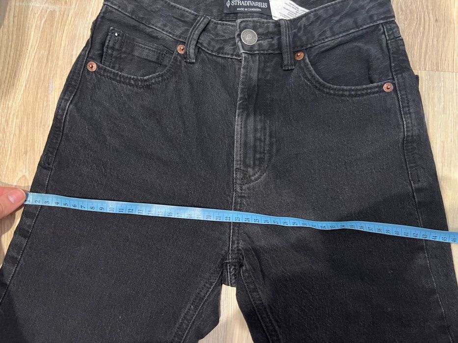 Прямі чорні джинси Stradivarius D98,34 розмір