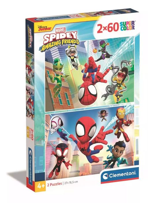 Clementoni: Puzzle 2x60el. - Spidey. Clementoni. Nowy Produkt