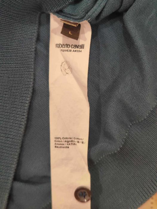 Polo azul Roberto Cavalli tam. L