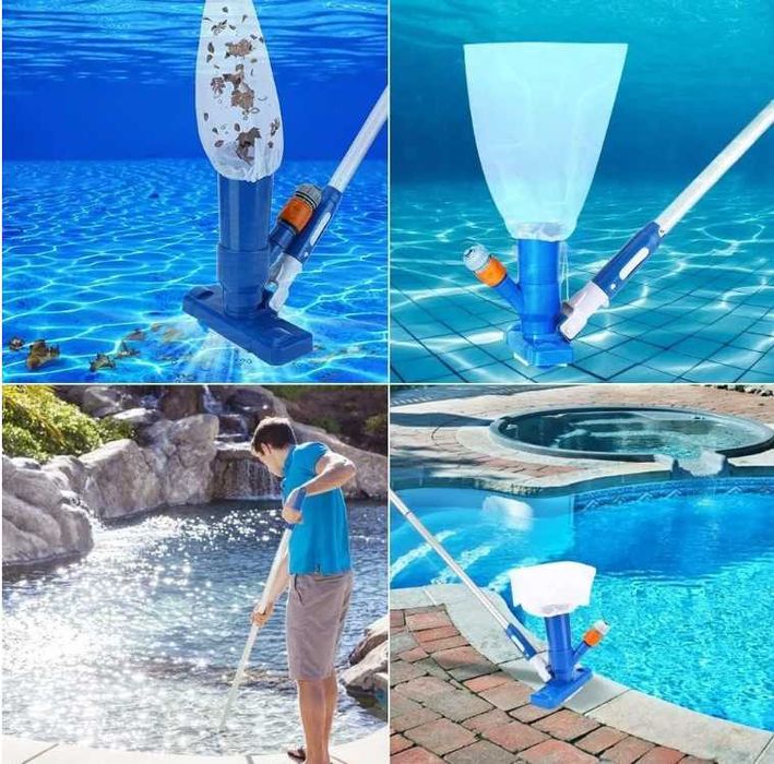 Zestaw do czyszczenia basenu oczka wodnego siatka odkurzacz C550