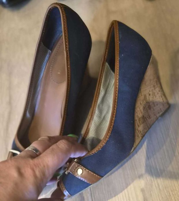 Tekstylne espadryle na koturnach  Tommy Hilfiger