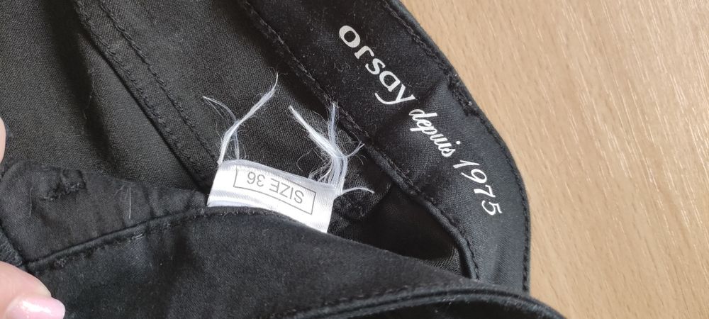 Jeansy Orsay r.36 czarne