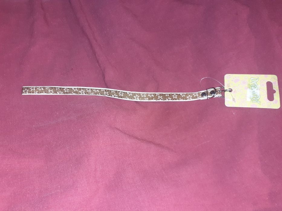 Ошейник для кота кошки кошачий собачки коричневый тканевый