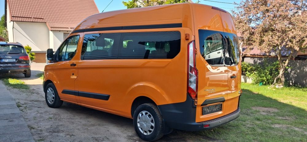 Ford Transit Custom 2017r wysoki, długi, 9 osobowy, tempomat, webasto ,  PDC, zadbany