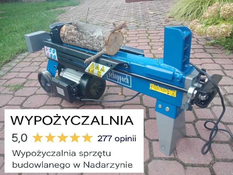 Wynajem łuparki rozłupywarki pozioma do drewna Wypożyczalnia