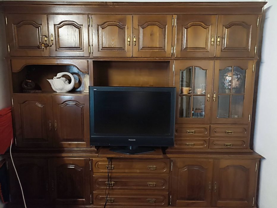 Móvel de sala em mogno madeira maciça