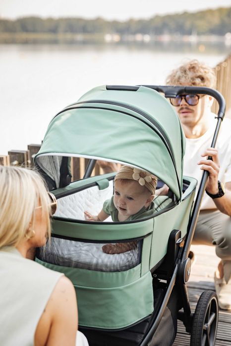 Wózek Muuvo FIVE 2w1 Lekki Składany Gondola+Spacerówka +Adaptery