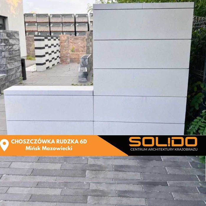 Pustak ogrodzeniowy LONG LINE 30x25x100 BIAŁY/ pustaki ogrodzeniowe