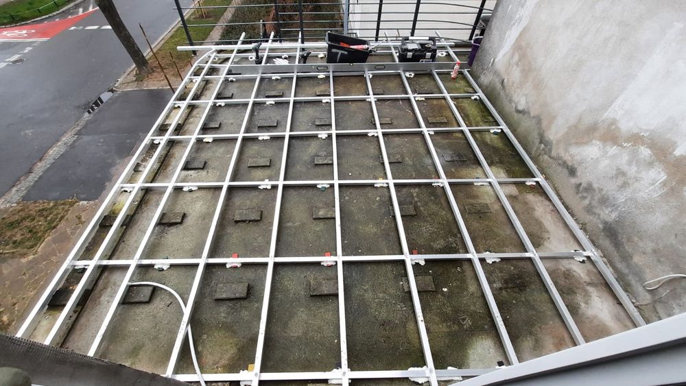 Profil/legar aluminiowy 30x30x4000 mm pod deski tarasowe ilość 100 szt