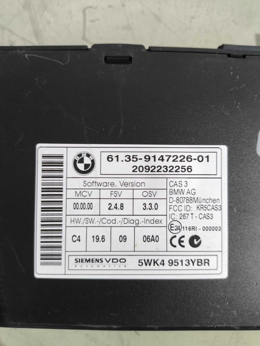 Modulo CAS3 EWS  BMW E87/E90/E91/E60/E61  914.7226