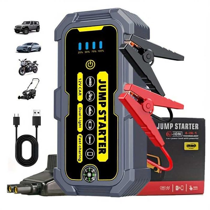 Пускозарядний пристрій Бустер для авто JUMP STARTER A1 1500A, 22200mWh