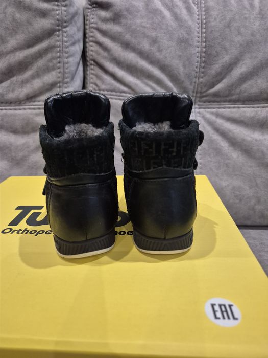 Ботинки 21р натур.кора и мех