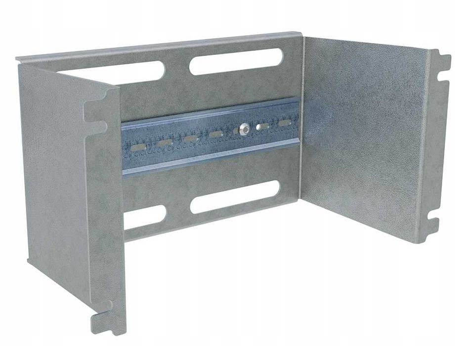 Panel Dystrybucji Napięć RACK 10" 3U/110/11xS DIN TS35/TH35 Ocynk