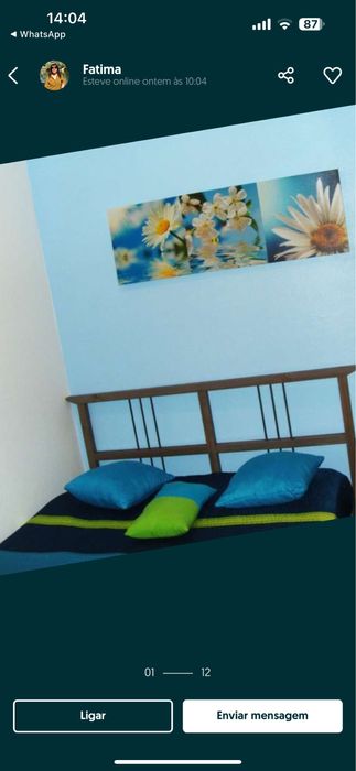 Cama casal 1.40/1.90 , madeira , bem estimado , com grades sem colchao
